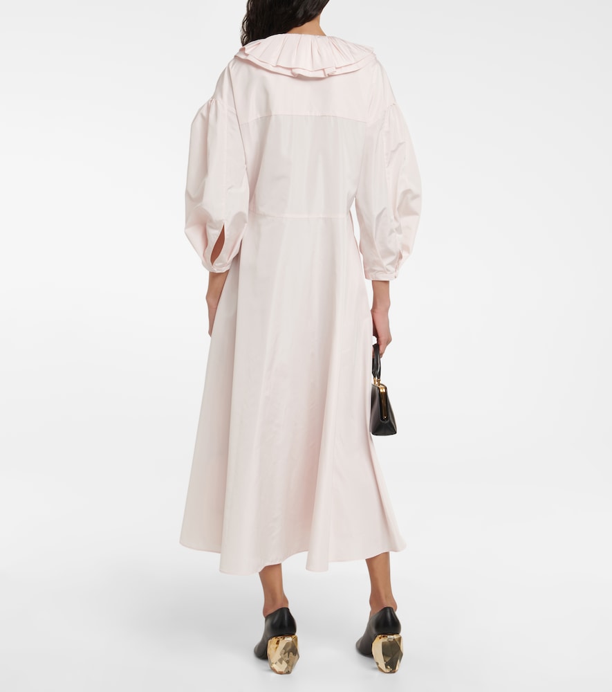 Ruffle-trimmed midi dress