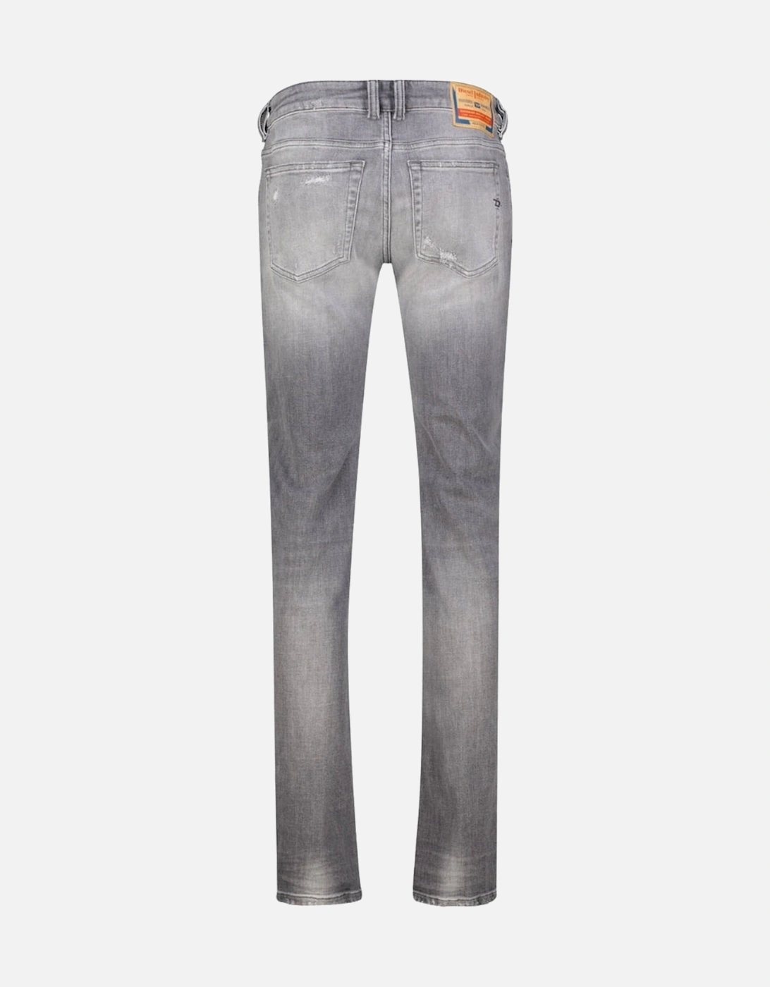 Men's Diesel 1979 Sleenker Frayed Grey Faded Denim Jeans - Size: 28/32