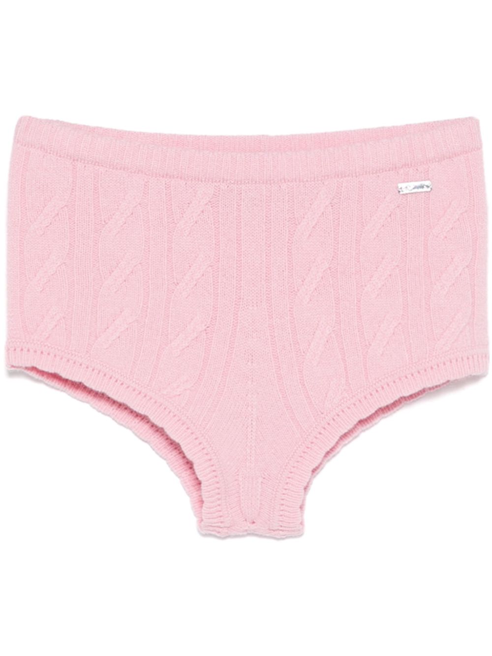 Cable-knit shorts - Green