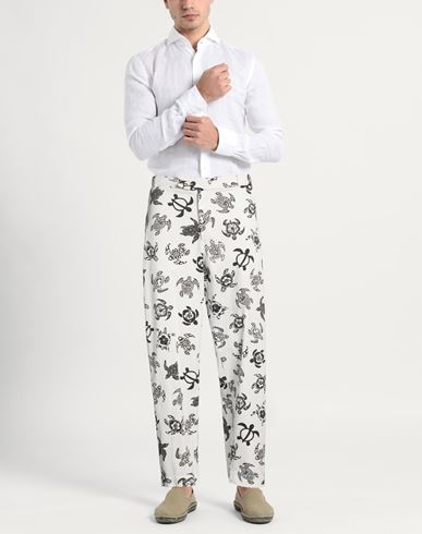 Man Pants White Size L Cotton