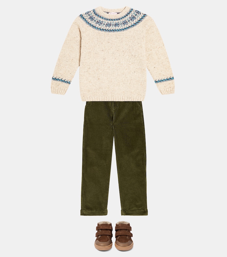 Fair Isle wool-blend intarsia sweater