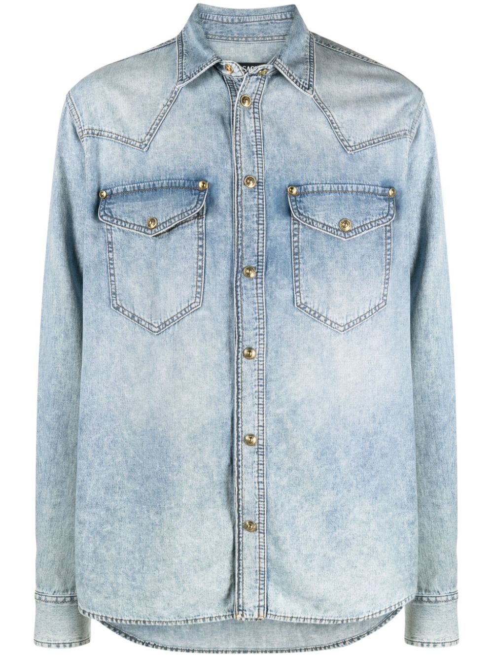 Western-style denim shirt - Blue