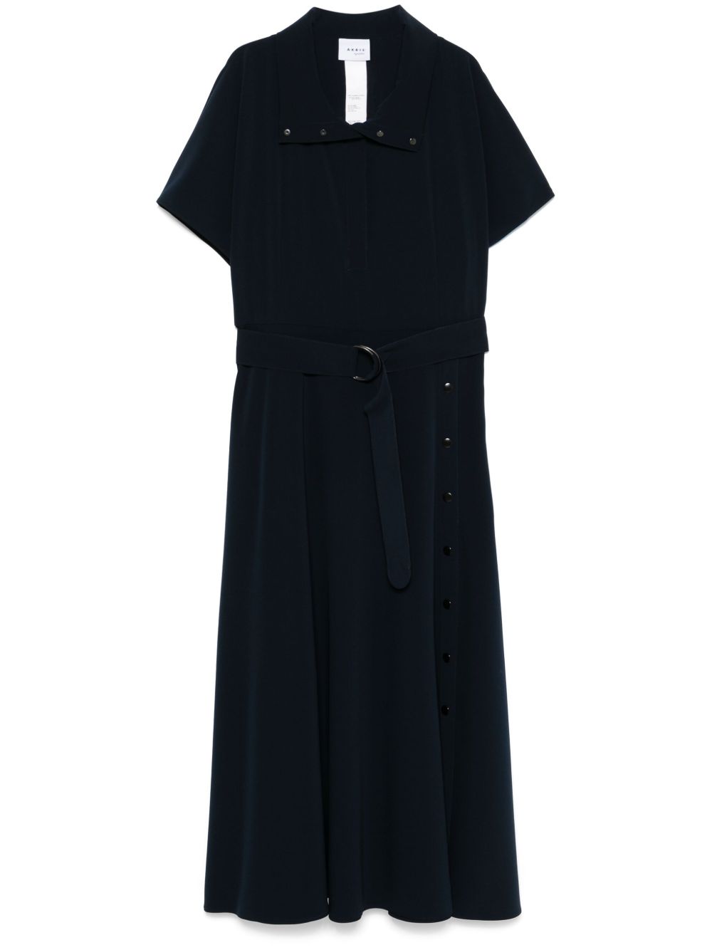 Short-sleeve midi dress - Blue