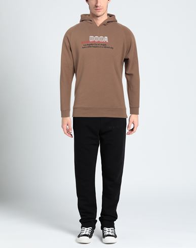 Man Sweatshirt Brown Size XL Cotton, Polyester