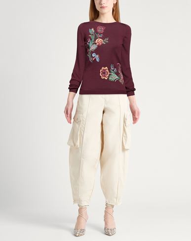 Woman Sweater Burgundy Size 8 Wool, Polyamide, Viscose, Polyester, Cotton
