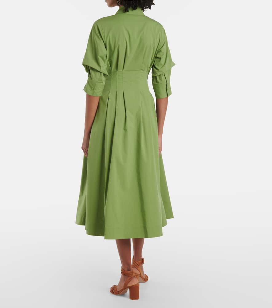 Jazz cotton-blend poplin midi dress