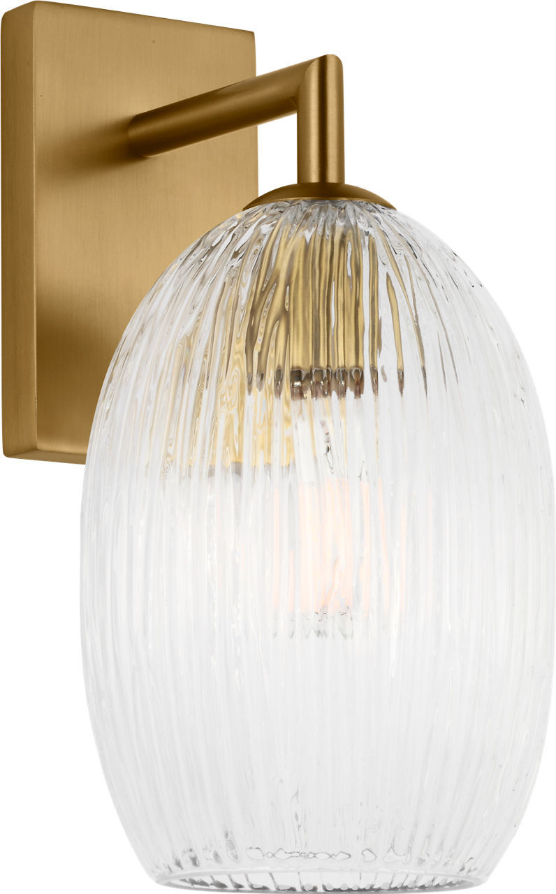 Burnished Brass Wall Sconce from the Serafina Collection