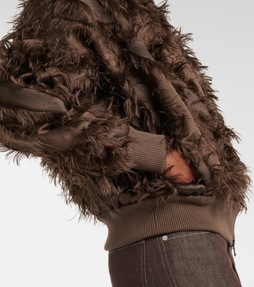 Feather-trimmed jacket