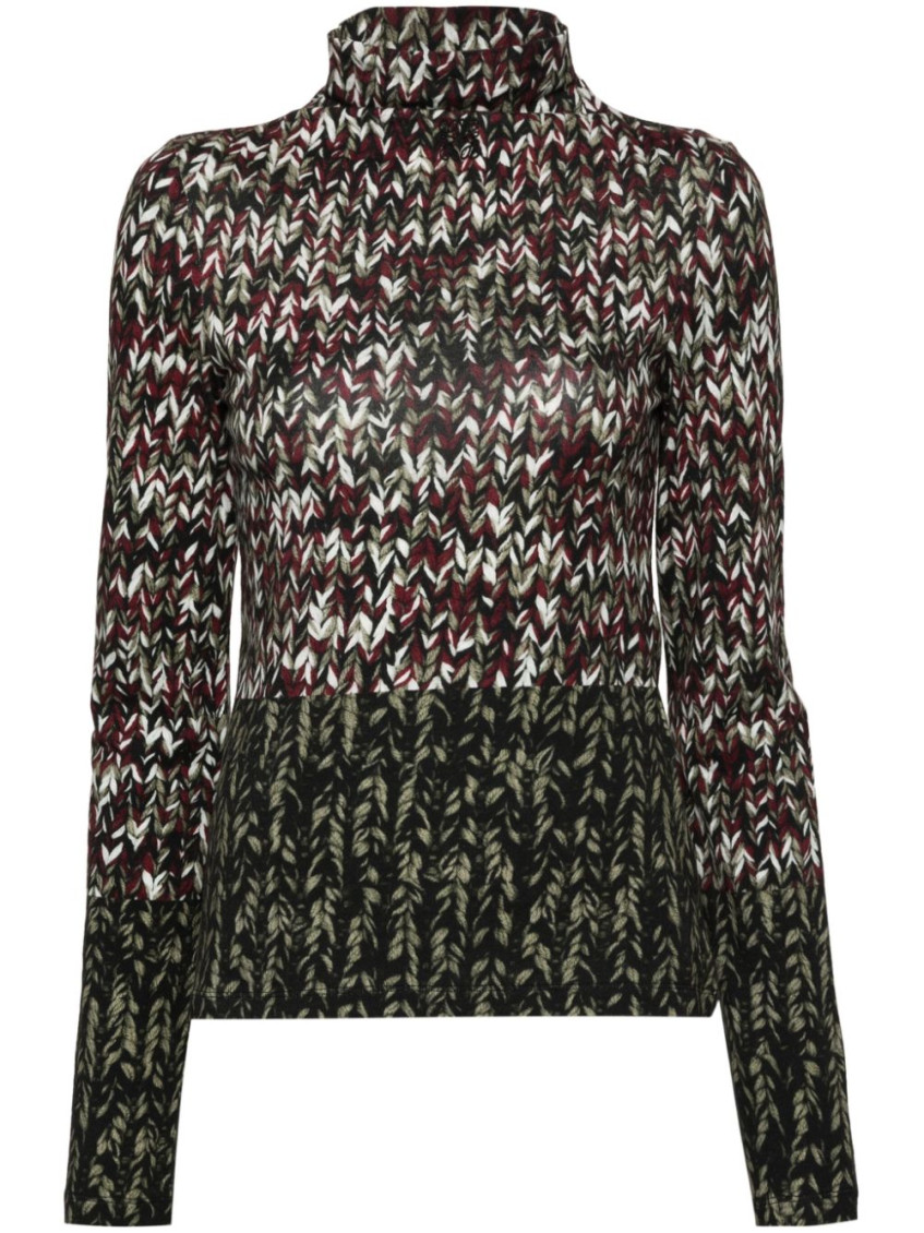 - Jersey Turtleneck Sweater