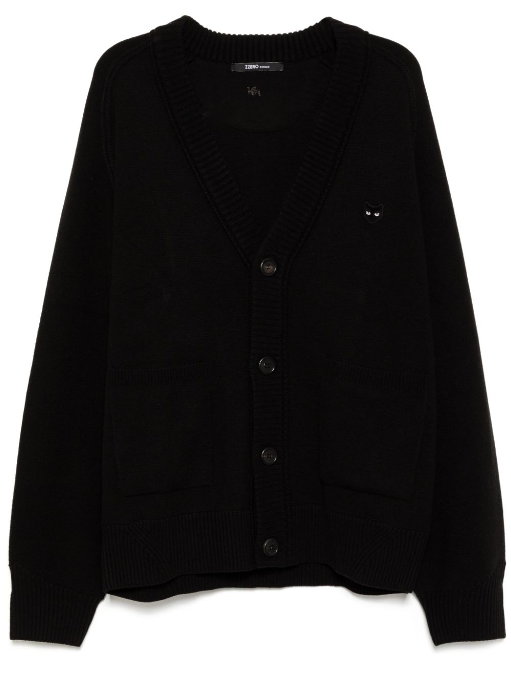 Panther raglan cardigan - Black