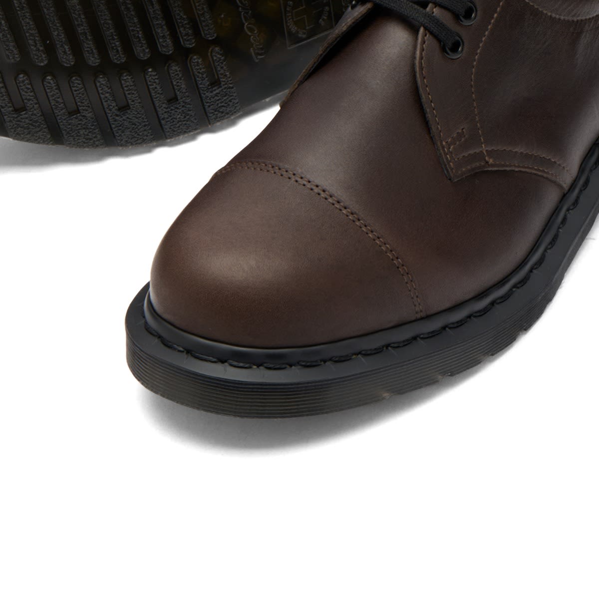 Men's x MHL 1461 Shoe in Dark Brown Grained Oiled