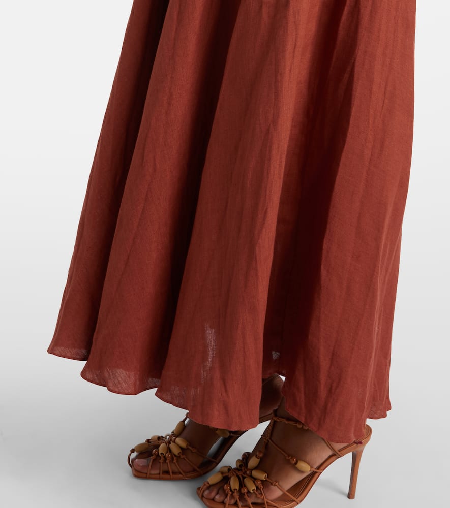 Light And Sound linen-blend maxi dress