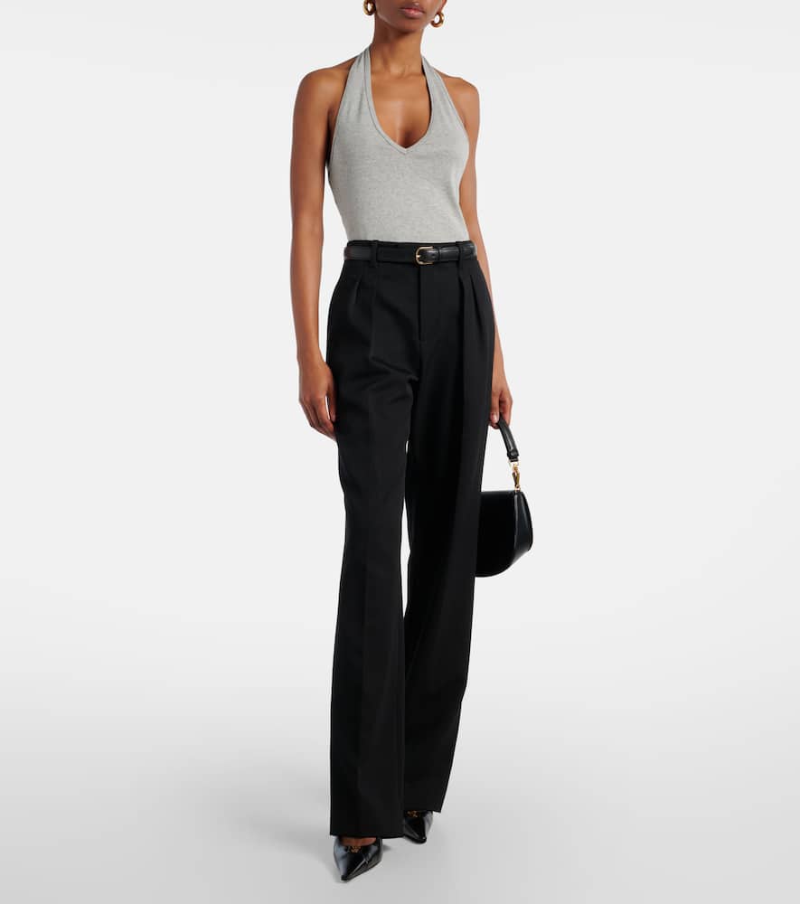 Nili Lotan Britt halterneck cotton jersey top
