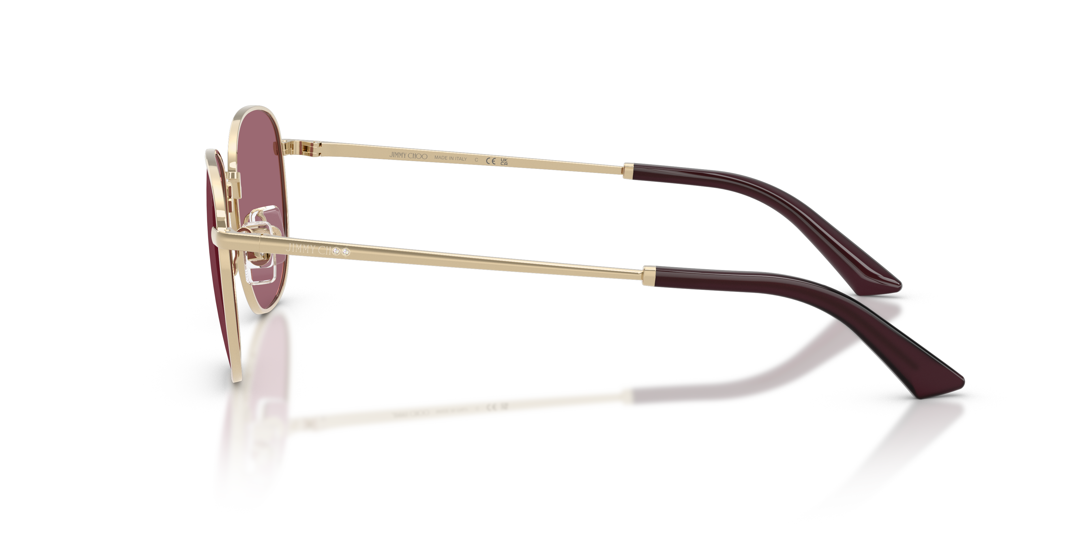 Jimmy Choo Donna Jimmy Choo JC4025B 30061A Occhiali da sole Metallo Oro Viola Pantos Normale