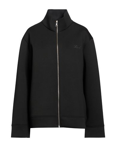 Woman Sweatshirt Black Size XS Polyester, Viscose, Elastane