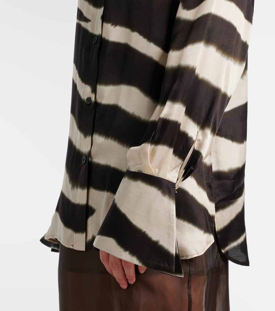 Printed satin shirt