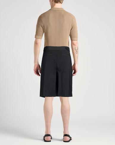 Man Shorts & Bermuda Shorts Black Size 30 Polyester, Wool, Elastane
