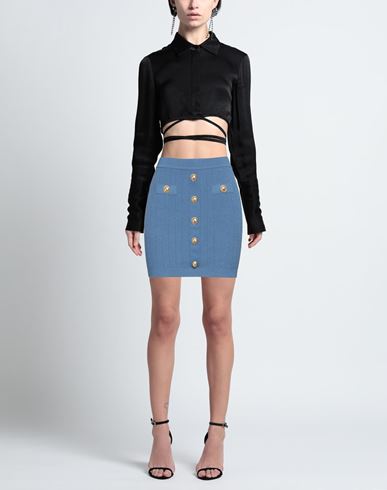 Woman Mini skirt Pastel blue