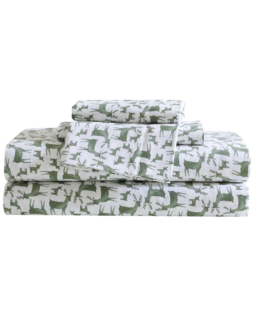 Deer Camp Cotton Flannel Sheet Set