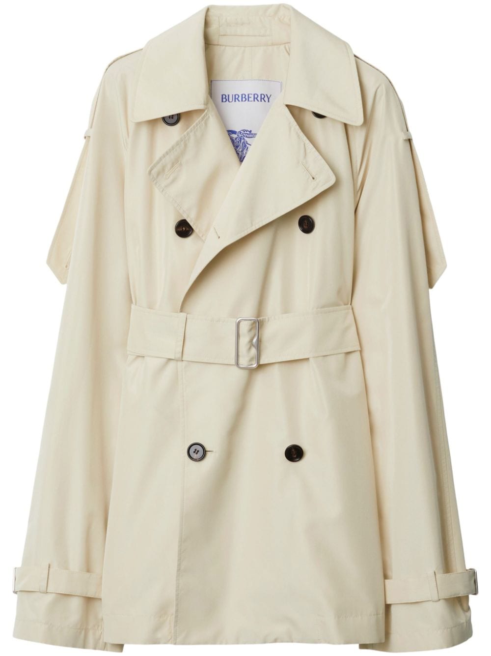 Short silk trench coat