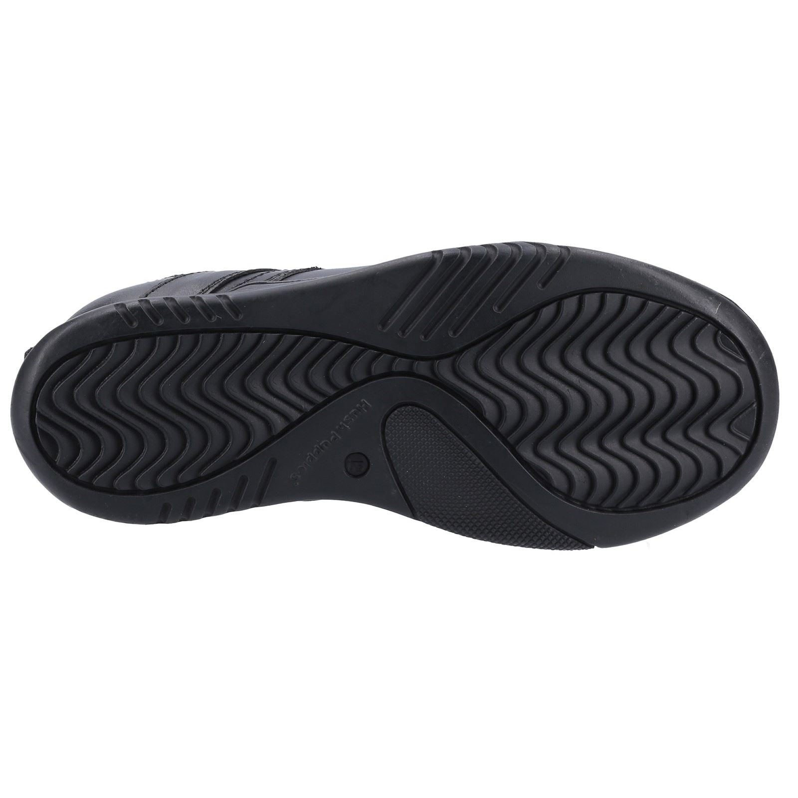 Hush Puppies Harvey Youth Black Leather Lace-Up Shoe