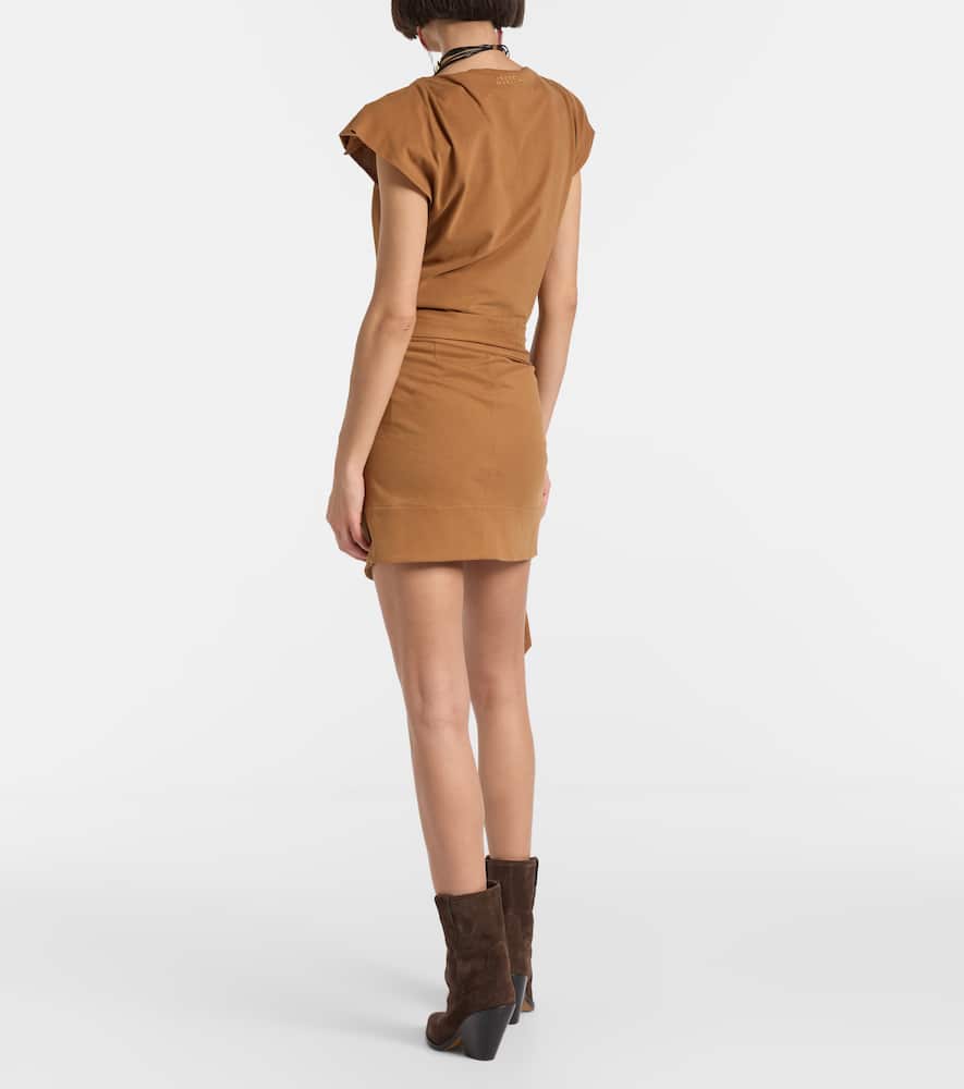 Berenice asymmetric cotton wrap skirt