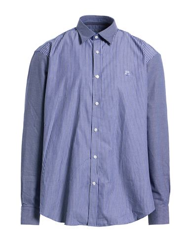 Jeans Man Shirt Blue Size XXL Cotton