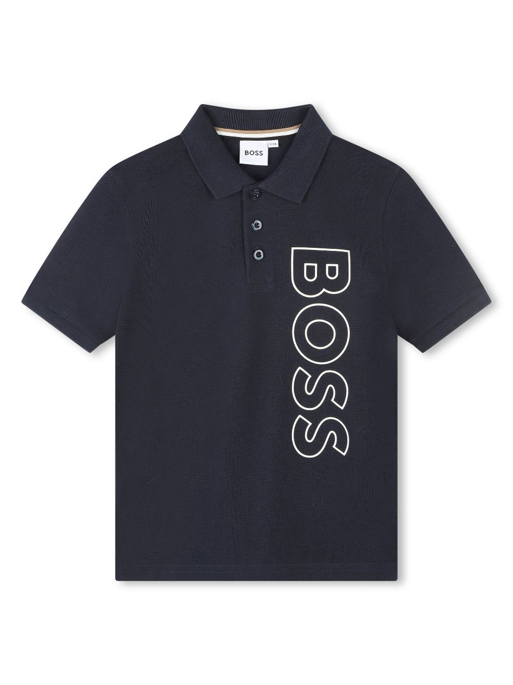 Logo-print cotton polo shirt - Blue