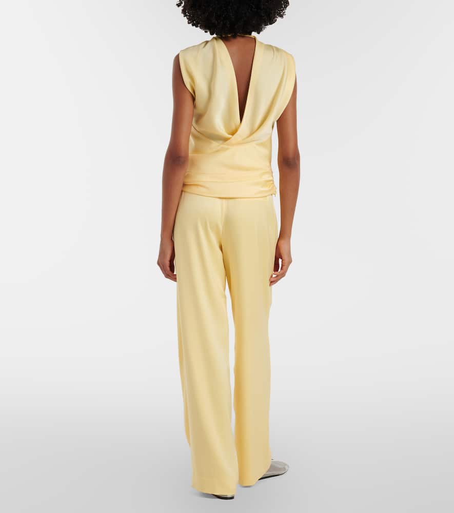 Kyra satin wide-leg pants