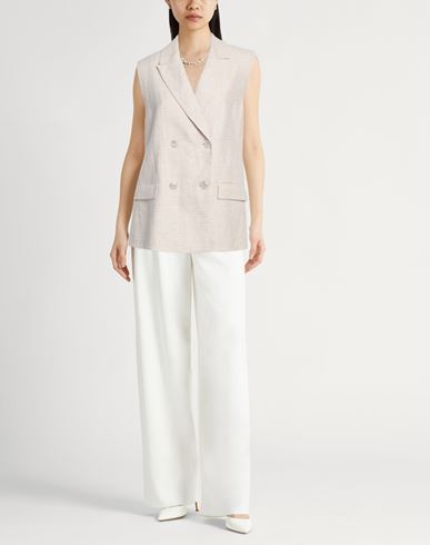 Woman Tailored Vest Sand