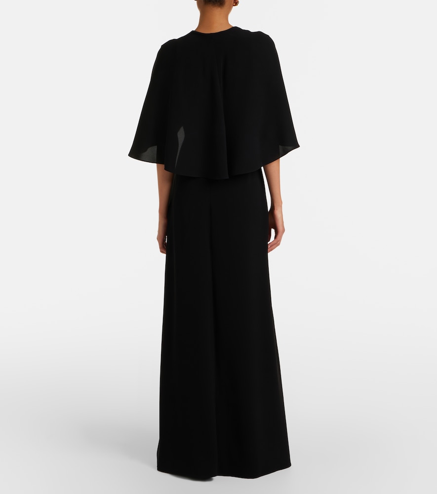 Elegante caped cady gown