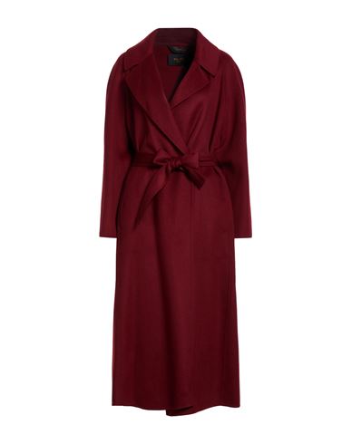Paltò Fabbrica Woman Coat Burgundy Size 8 Wool