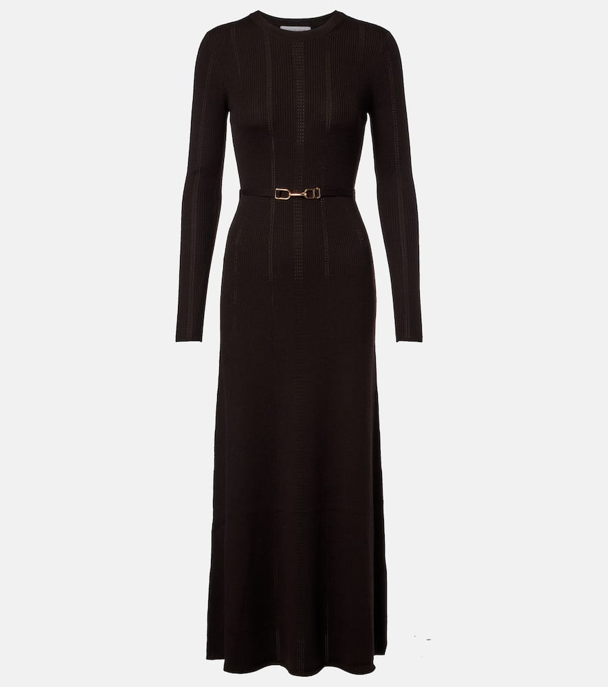 Imagene rib-knitted wool midi dress