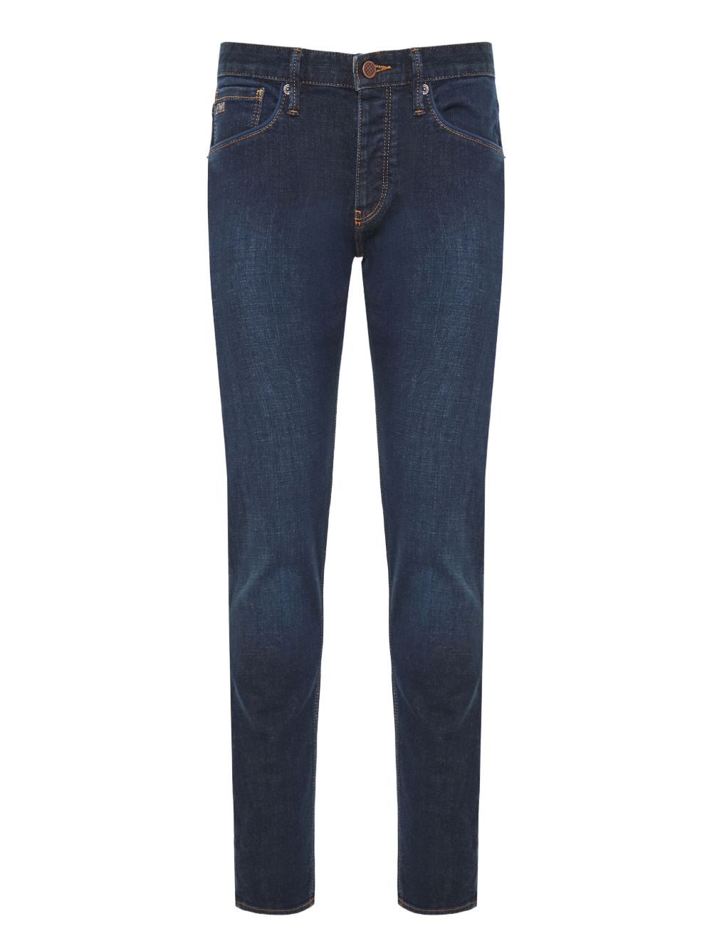 Emporio Armani logo-patch jeans - Blue