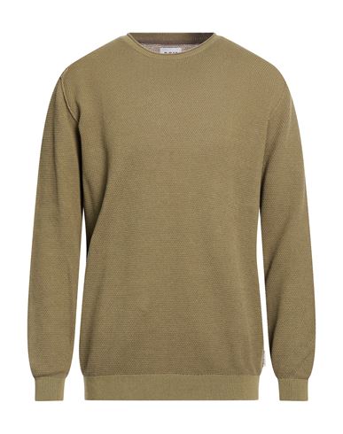 Man Sweater Military green Size 3XL Cotton