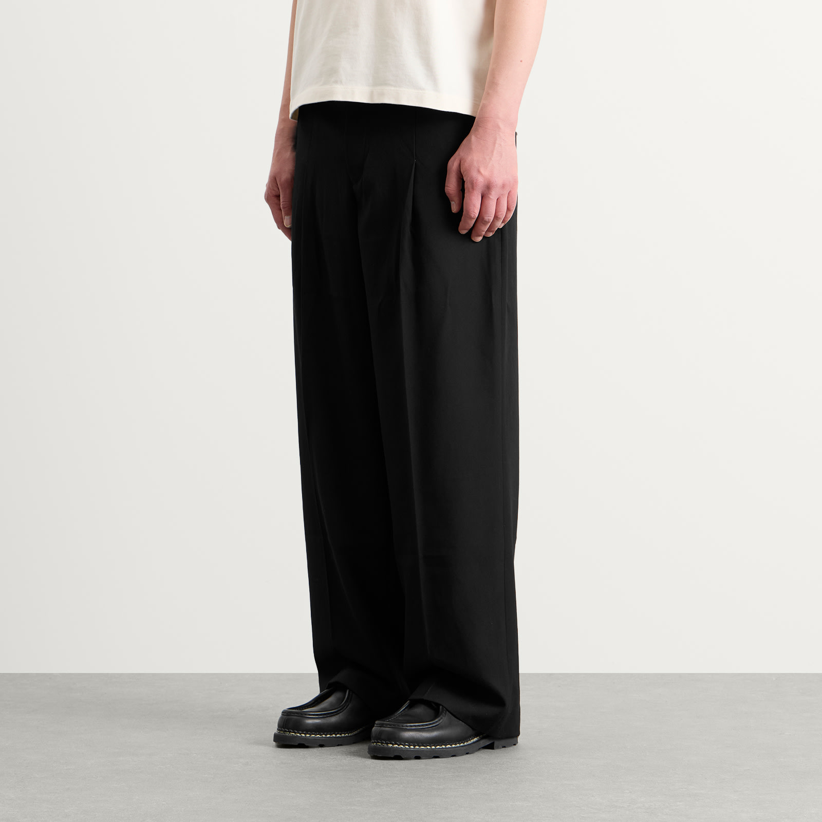 Men's Tailored Wide Leg Trouser Black