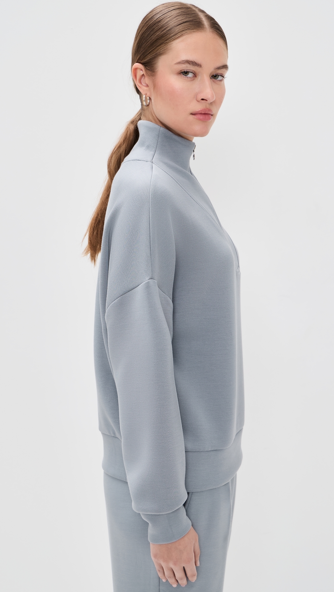 Hawley Half Zip Sweatshirt Wind Blue