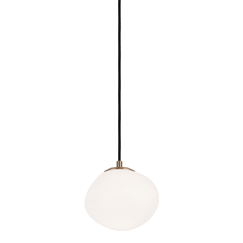 Aged Gold Brass One Light Chandelier from the Melotte Collection
