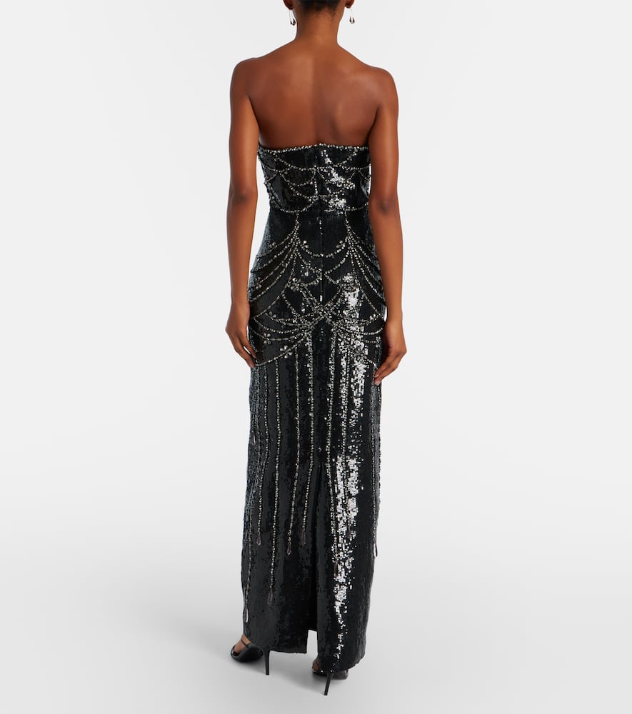 Chandelier embellished gown