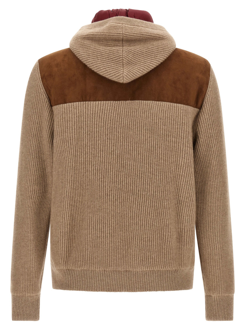 Brown Hood Bomber Jacket