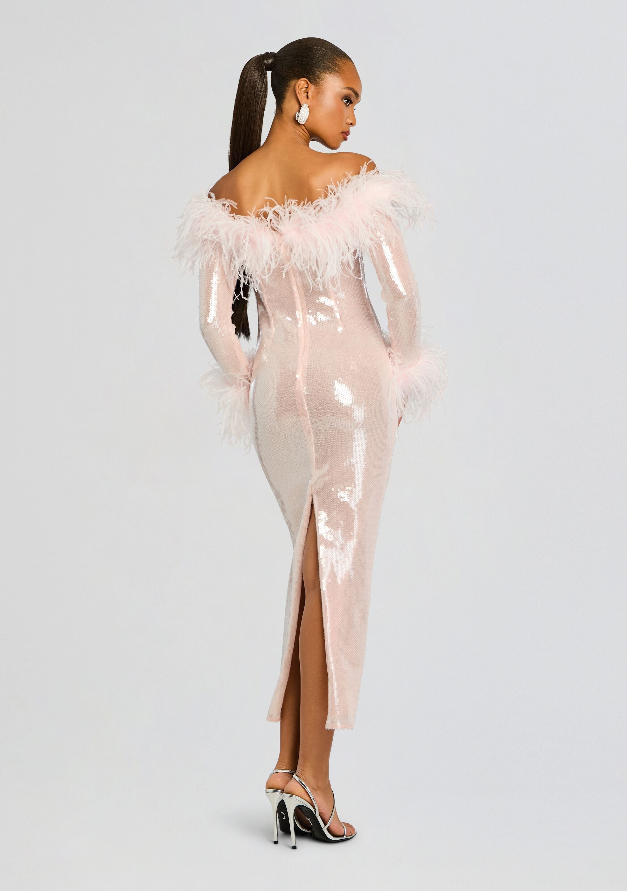 Petal Sequin Midi Dress