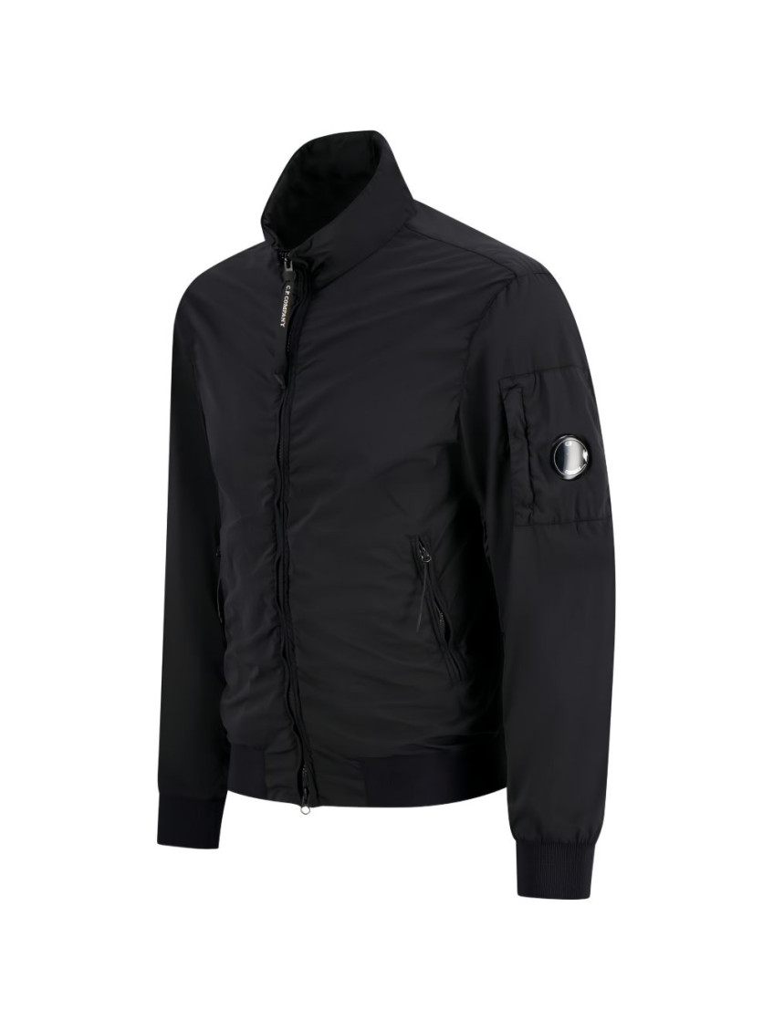 C. P. Company Black nylon Jacket With Front Closure And Tech Fabric Pockets For Men