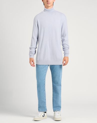 Man Turtleneck Sky blue Size 46 Virgin Wool
