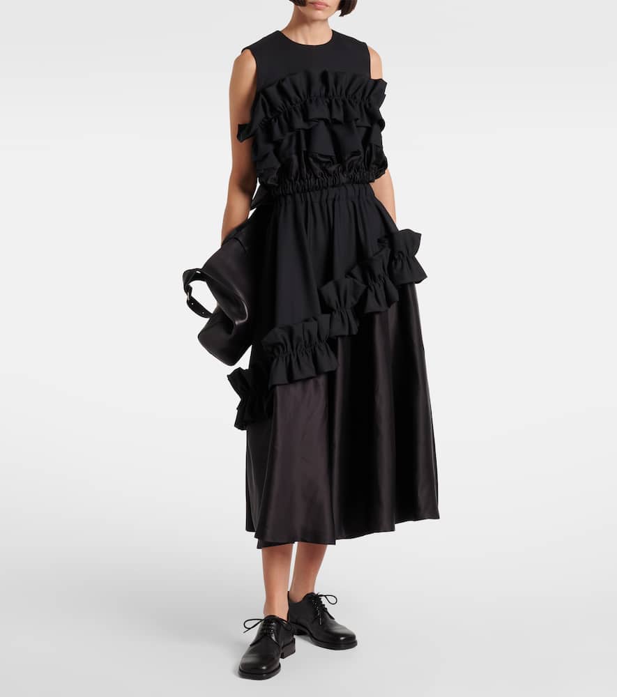 Ruffled wool top