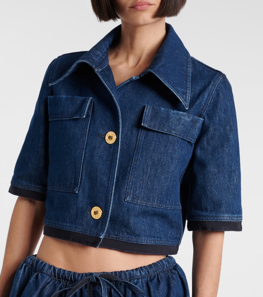 Cropped denim jacket