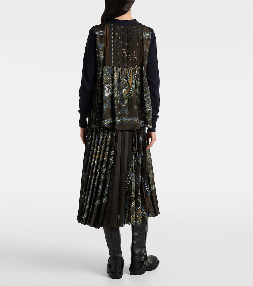 Paneled cardigan