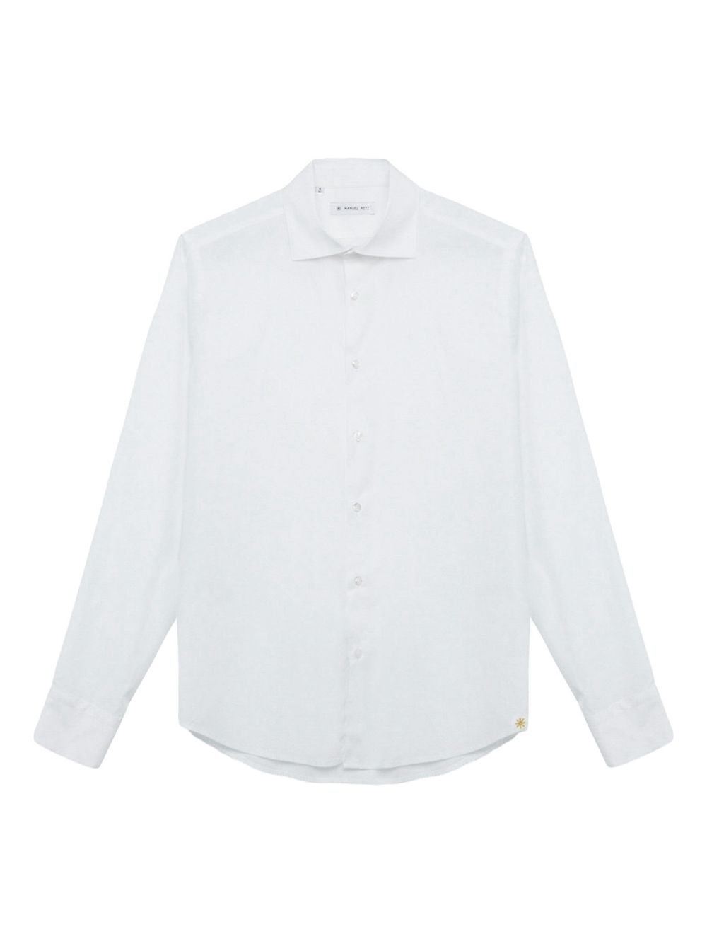 Long-sleeve button-fastening shirt - White