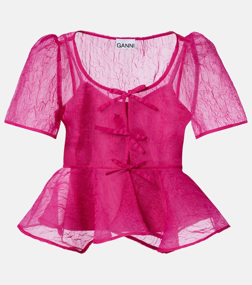 Organza peplum top