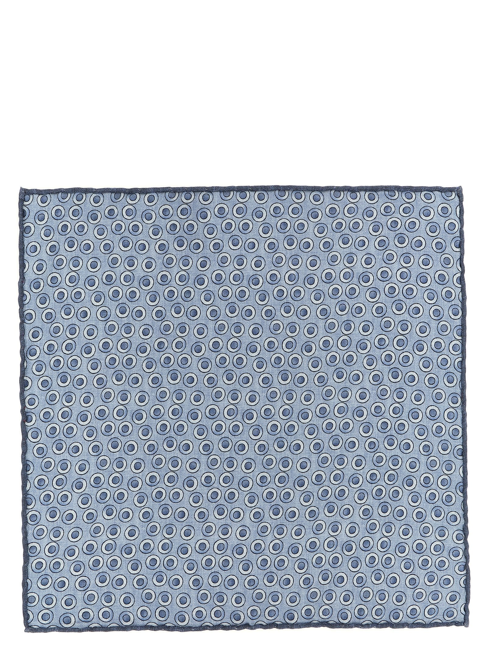 Polka Dot Silk Handkerchief — Blue