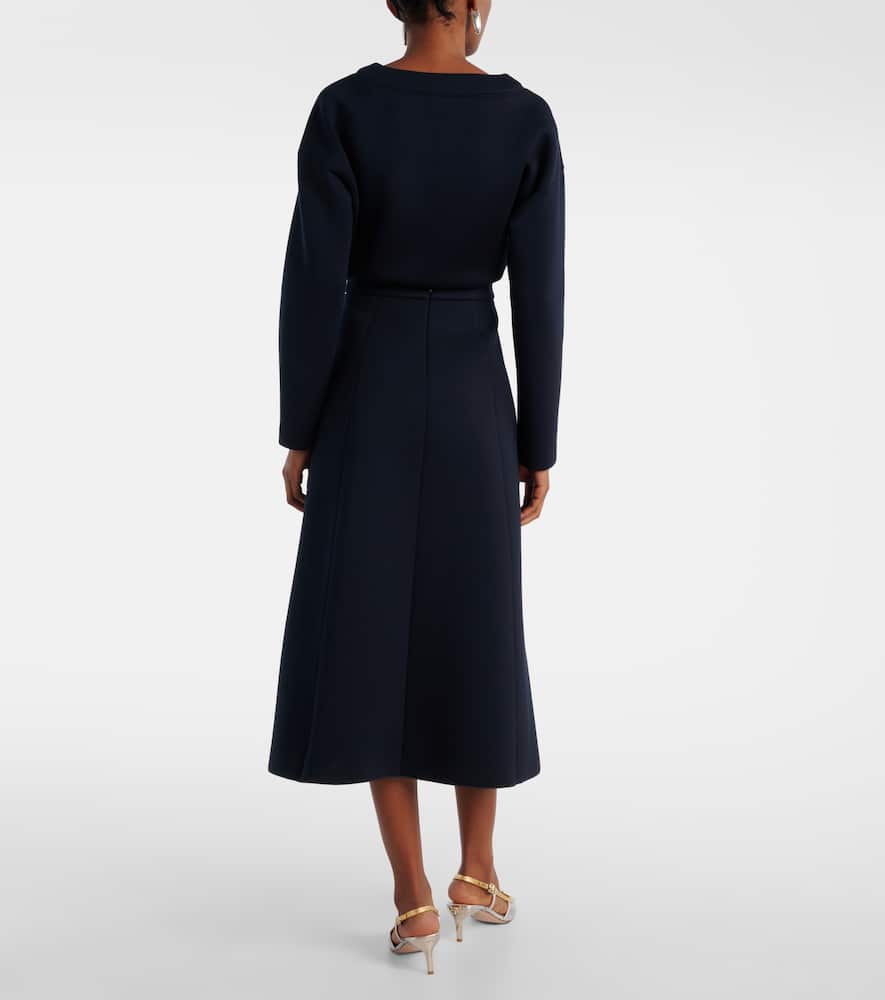 Brunate paneled midi skirt